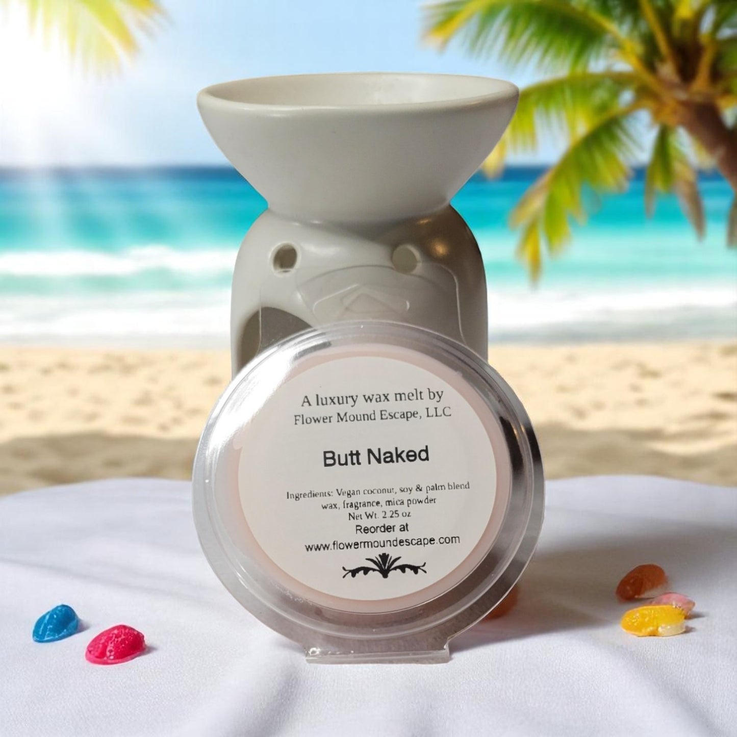 Butt Naked Luxury Wax Melts | Tropical Summer Scent | Phthalate-Free & Hand-Poured