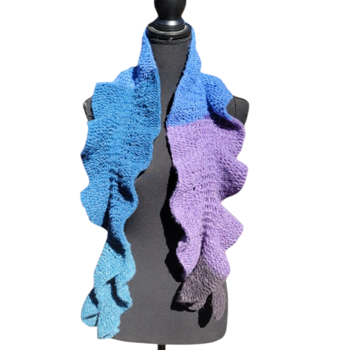 Polyester Ruffle Scarf – Soft & Stylish Winter Accessory | Cozy Knit Scarf
