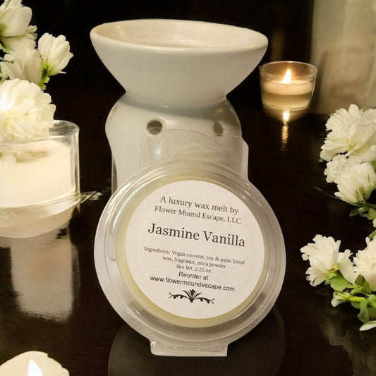 Jasmine Vanilla Wax Melts | Luxury Coconut Soy Blend | Floral & Soothing
