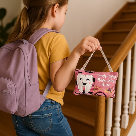 All Pink Tooth Fairy Pillow | Pocket and Hanging Ribbon | Keepsake for Girls