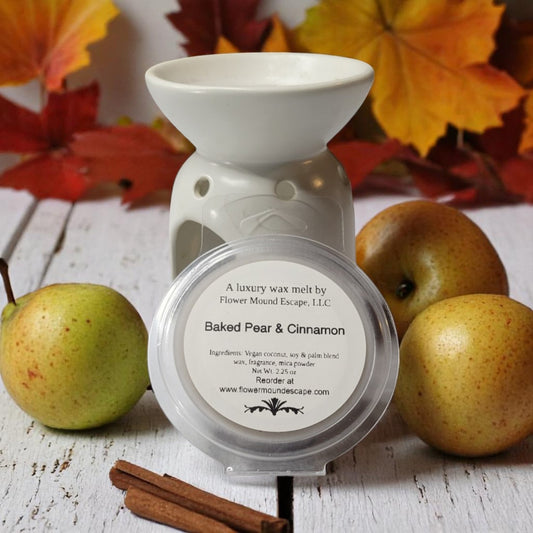 Baked Pear & Cinnamon Luxury Wax Melts | Cozy Phthalate-Free Home Fragrance
