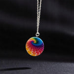 Tie-Dye Rainbow Shell Necklace | Adjustable 16–18.25