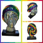 Rainbow Knit Slouchy Hat – Adult Unisex | Handmade & Machine Washable