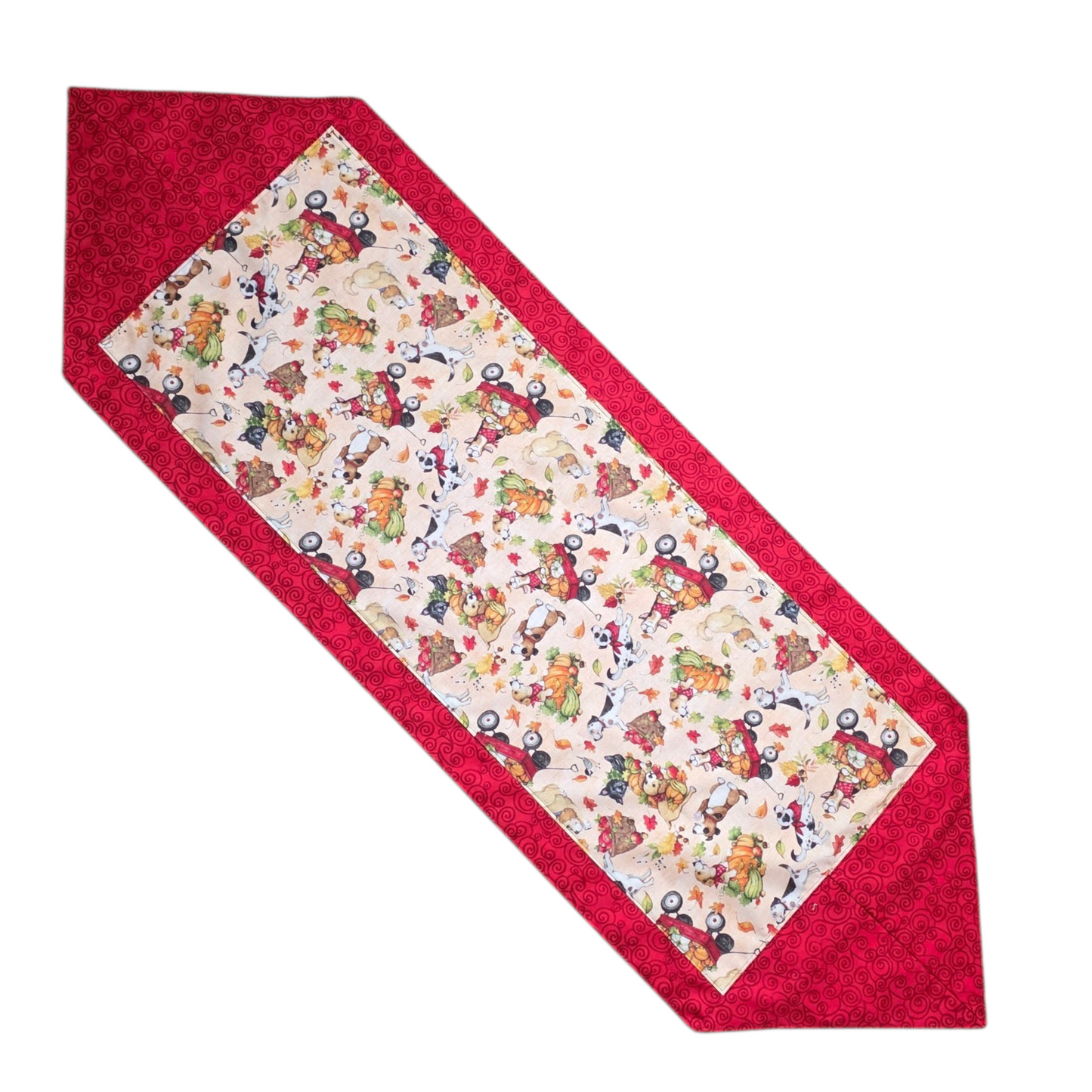 Autumn Table Runner – 100% Cotton Fall Table Decor, 13 x 40 Inch Farmhouse Table Runner