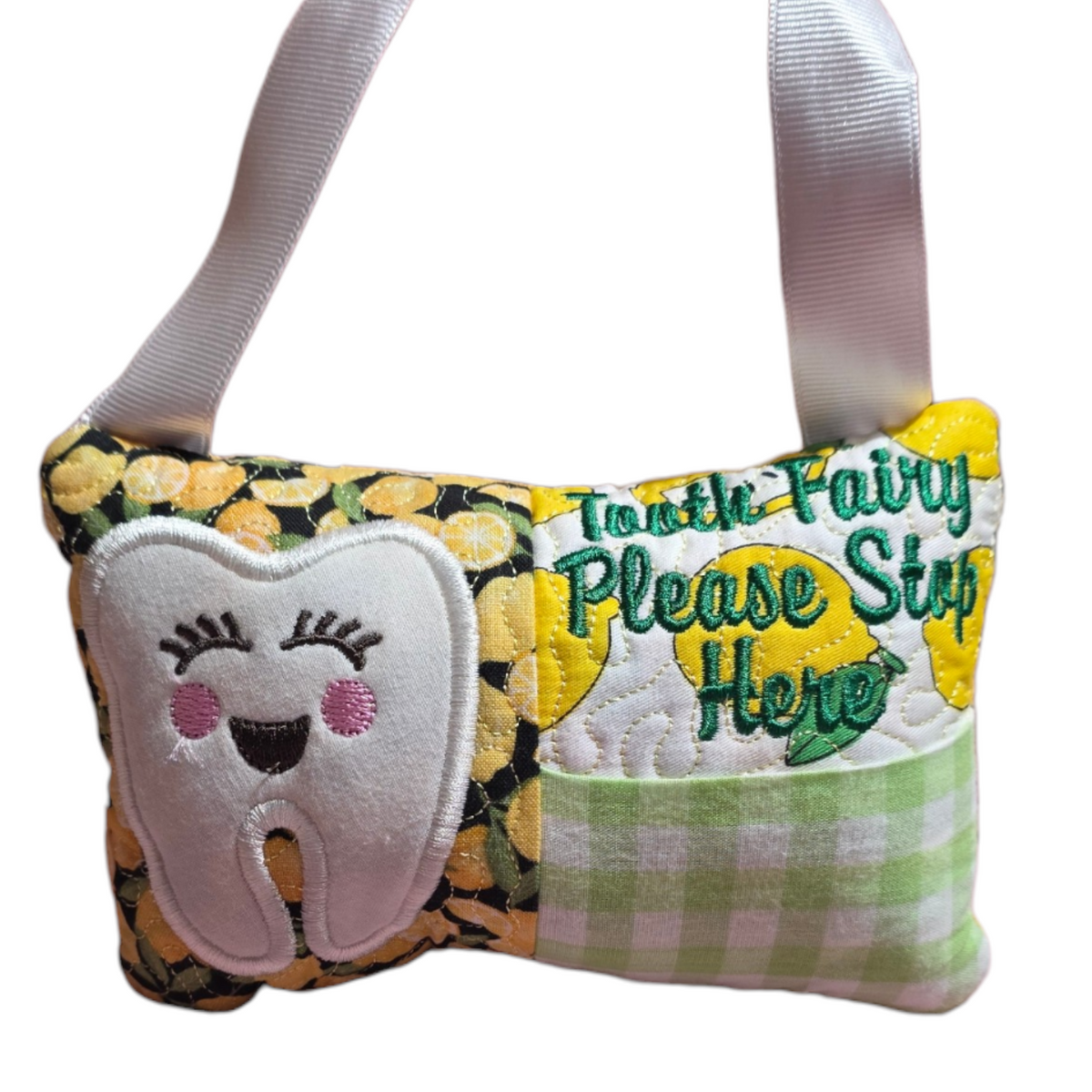 Handmade Girl Tooth Fairy Pillow with Pocket | Lost Tooth Keepsake Gift for Kids