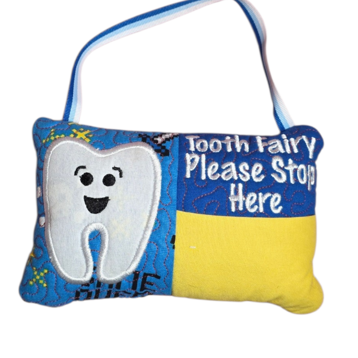 Handmade Boy Tooth Fairy Pillow with Pocket | Lost Tooth Keepsake Gift for Kids
