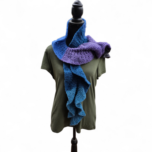 Polyester Ruffle Scarf – Soft & Stylish Winter Accessory | Cozy Knit Scarf