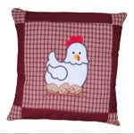 Farmhouse Chicken Pillow Cover | 18 Inch Decorative Throw Pillow Cover