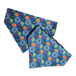Halloween on Teal Scrunchie Dog Bandana