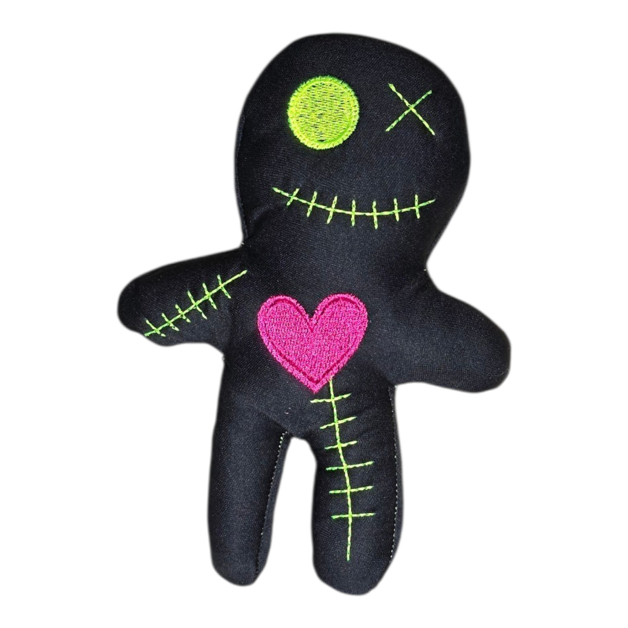 Black Poppet Stuffie – Handmade Solid Black Plush Doll