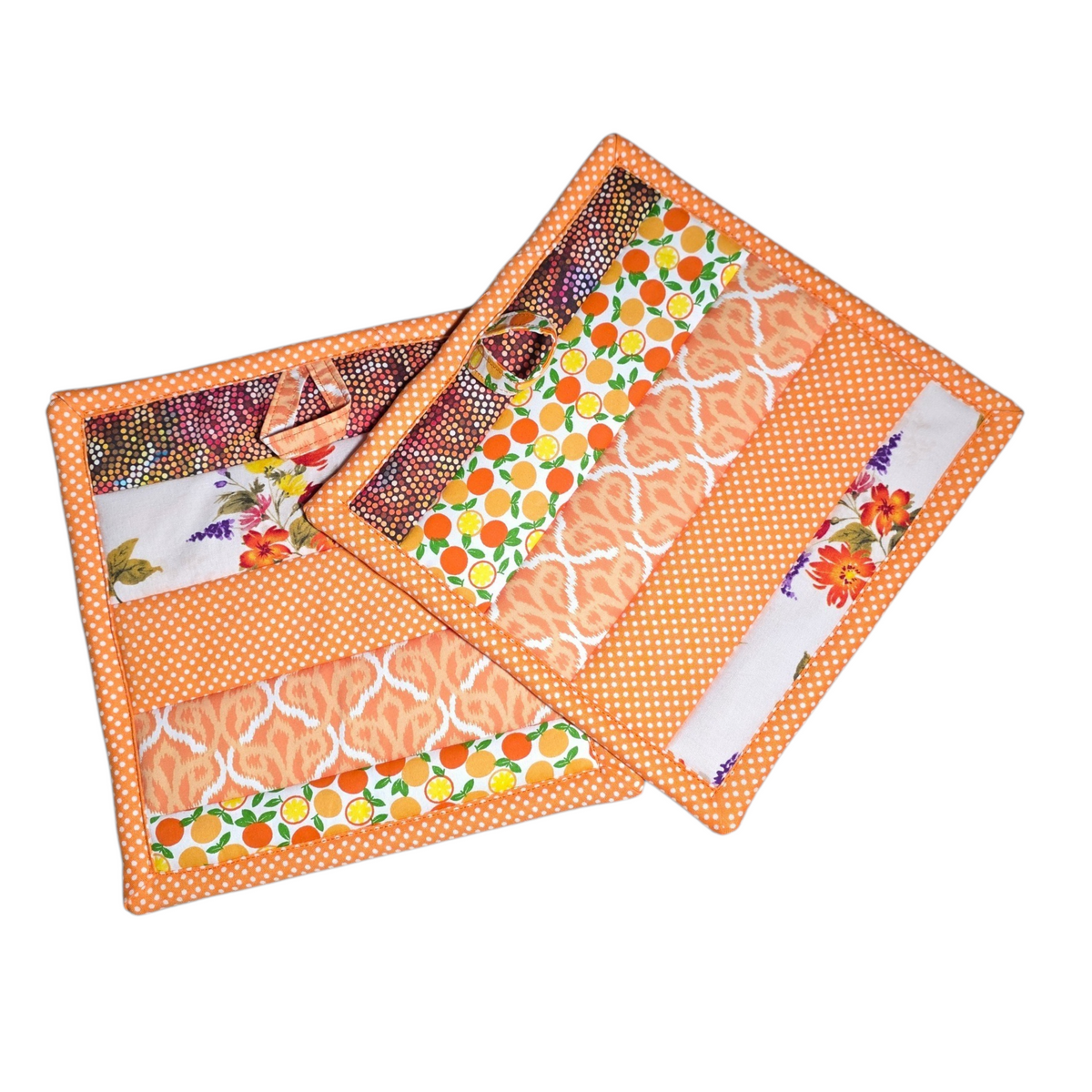 Quilted Stripes Oversized Potholder Set – Handmade Cotton Heat Resistant Hot Pads