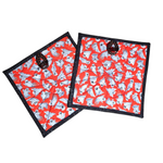 Halloween Spiderweb Quilted Potholders – Set of 2