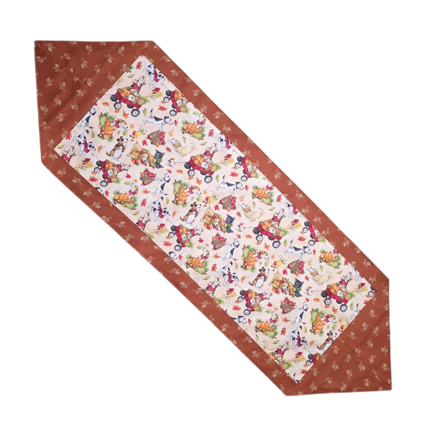 Autumn Table Runner – 100% Cotton Fall Table Decor, 13 x 40 Inch Farmhouse Table Runner