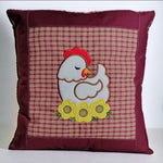 Farmhouse Chicken Pillow Cover | 18 Inch Decorative Throw Pillow Cover