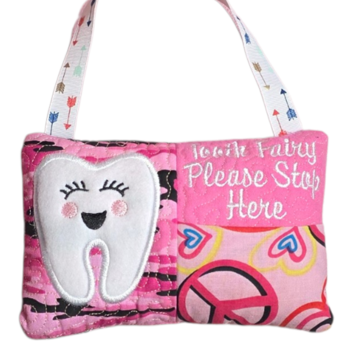 Handmade Girl Tooth Fairy Pillow with Pocket | Lost Tooth Keepsake Gift for Kids