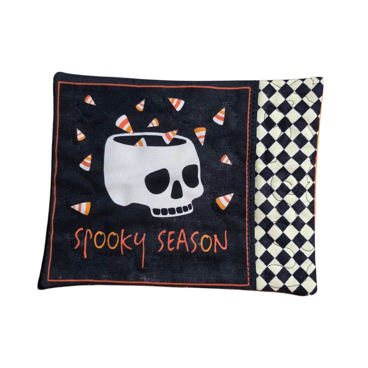 Halloween Mug Rug – Handmade Quilted 100% Cotton Mini Table Mat