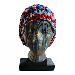 Americana Adult Loom Knit Slouchy Hat-