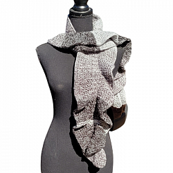 Grayscale Ruffle Scarf-