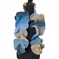 Sand and Sea Ruffled Scarf-