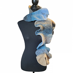 Sand and Sea Ruffled Scarf-