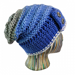 Blue and Gray City Slouch Hat-