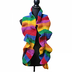 Box of Crayons Loom Knit Ruffle Scarf-